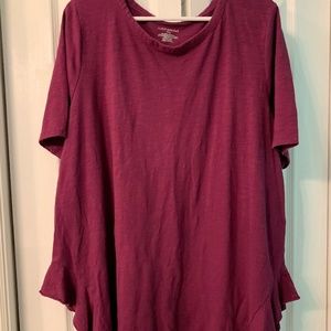 Lane Bryant Side Ruffle Swing Top size 18/20